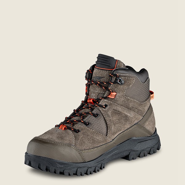 Red Wing Hiking Boots Mens Grey Brown - Trbo - 5-inch Waterproof Soft Toe - 1724958-AI